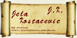 Jela Kostačević vizit kartica